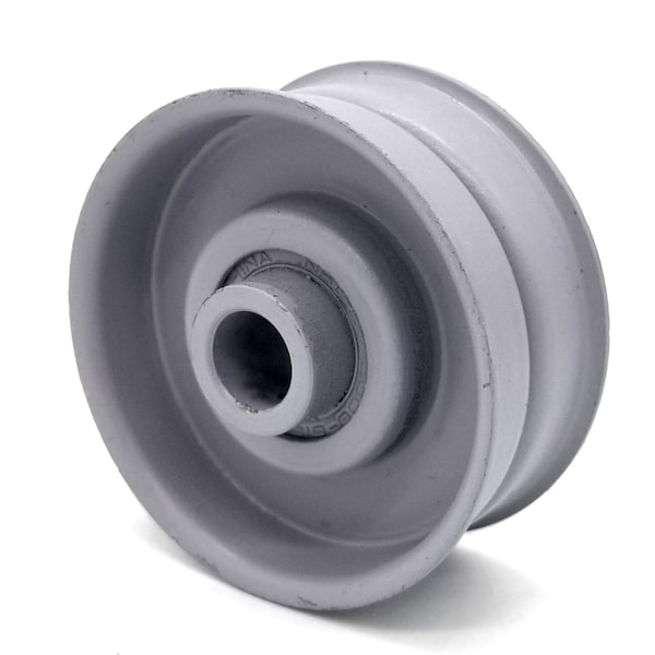 Terre Products Replacement Flat Idler Pulley - 2'' Flat Dia. - 3/8'' Bore - Steel 31188075 - main